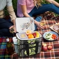 thumbnail image 5 of FORMRS Insulated Cooler Bag 24 Cans Capacity Soft Leakproof Lunch Box with Side Pockets, Green Flowers, 5 of 7