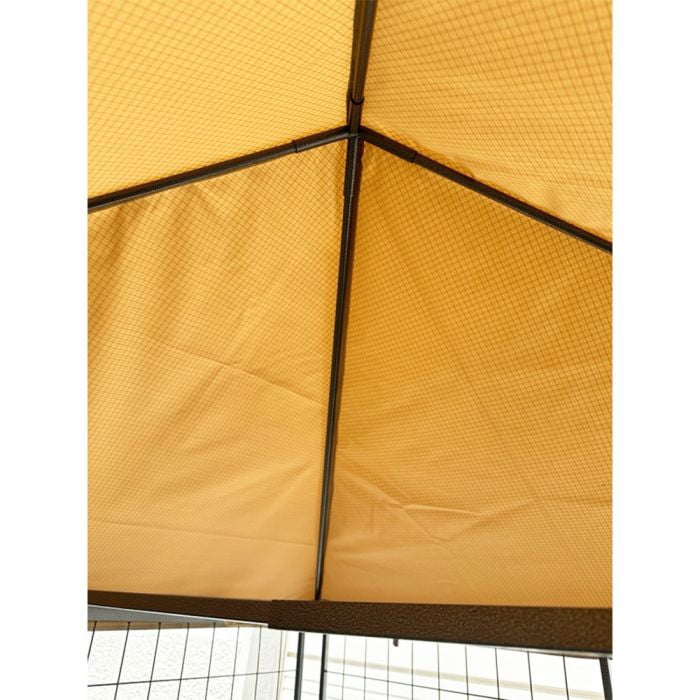 Garden Winds Custom Fit Replacement Canopy Top Cover Compatible with The Retriever 1201551 5’ x 4.5’ x 4.5’ Portable Pet Dog Kennel Playpen - Upgraded Performance RipLock 350 Fabric - Slate Gray