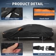 thumbnail image 6 of Unique Bargains Car Cover Aluminum Film Outdoor Full Car Cover All Weather Waterproof Protection with Driver Door Zipper Black for BMW 3 Series 2013-2024, 6 of 7