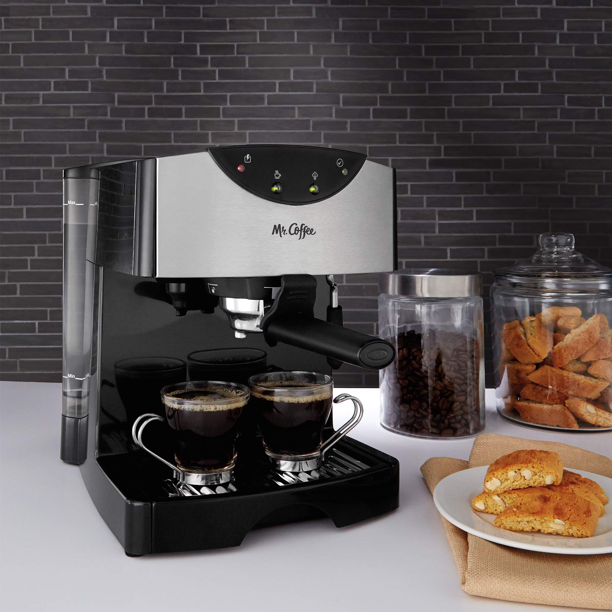 Mr. Coffee 2 Shot Pump Espresso & Cappuccino Maker, Black - image 5 of 8
