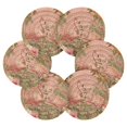 thumbnail image 3 of 6 Pcs Drink Coasters with Holder 3.94in Woven Coasters for Drinks Flamingos in Tropical Garden Coaster Set for Protection Table, 3 of 7