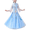 Blue, variant on Esaierr Hanfu Dress for 2-14Y Girls Embroidery Ancient Style Fairy Outfit for Toddler Kids Baby Wear