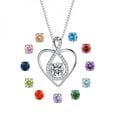 thumbnail image 3 of APIPEE Women Eternal Heart S925 Sterling Silver Double Layer Necklace Pendant Clavicle Chain, 3 of 7