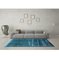 thumbnail image 3 of Ahgly Company Indoor Square Solid Light Blue Modern Area Rugs, 3' Square, 3 of 4