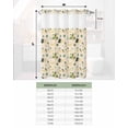 thumbnail image 6 of No Hook Shower Curtain with Snap in Liner, Leopard Forest Tropical Palm Printed Pattern Beige Hotel Shower Curtains for Bathroom, Washable Shower Curtain Liner Set with Mesh Top Window, 72"x72", 6 of 6