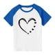 thumbnail image 3 of Blusas y camisas de manga corta con cuello redondo para niños y niñas, blusa de manga corta con estampado de cuello redondo, 3 of 7