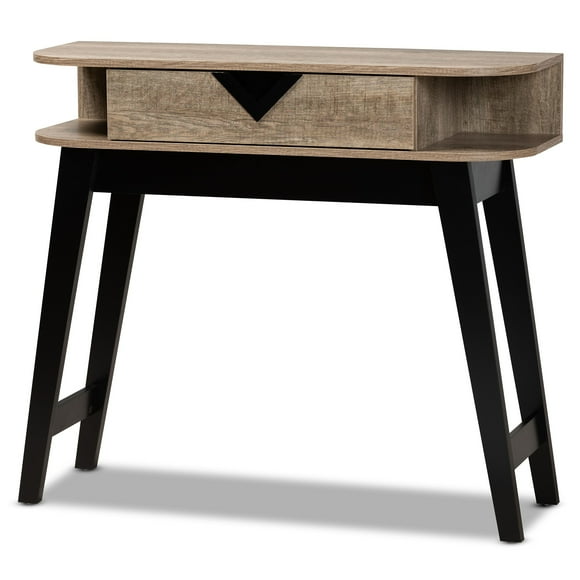 Baxton Studio Wales Mesa consola de 1 cajón de madera con acabado marrón claro moderna y contemporánea Baxton Studio 1.93271E11