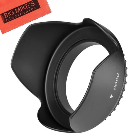 72mm Digital Tulip Flower Lens Hood For Canon EF 28-135mm f/3.5-5.6 IS USM Standard Zoom Lens+ MicroFiber Cleaning Cloth