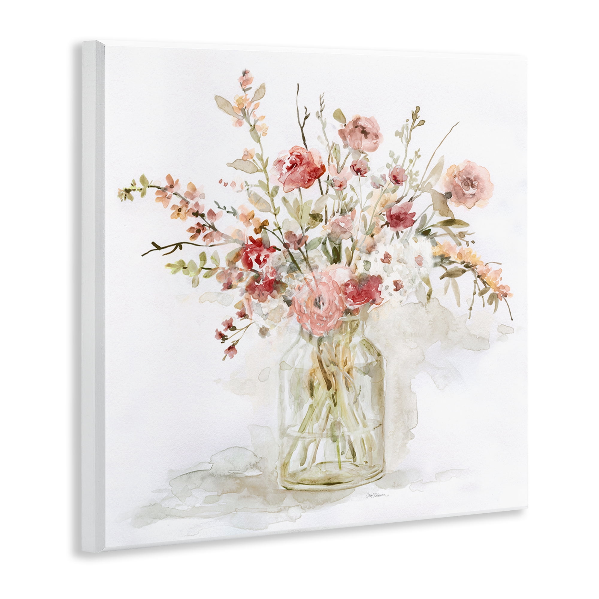 Stupell Industries Springtime Blooms in Glass Vase Wall Plaque Art, design by Carol Robinson
