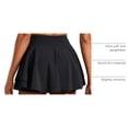 thumbnail image 4 of Falda CRZ YOGA Cruzada de Cintura Alta con Volantes Negra Talla S, 4 of 9