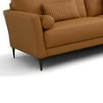 thumbnail image 4 of Eve 84 Inch Top Grain Leather Sofa, 3 Accent Pillows, 2 Bolsters, Brown, 4 of 5