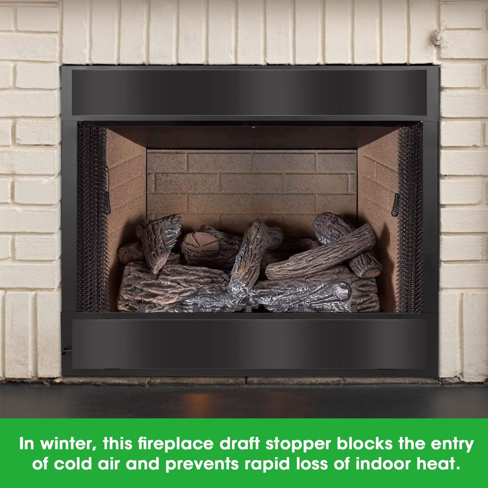 Fule Magnetic Fireplace Draft Stopper - Fireplace Cover to Block Cold Air  from Vent to Prevent Heat Loss - Magnet Fireplace Screen - Indoor Chimney  Draft Blocker Vent Covers- 40 x 4 