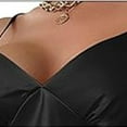 thumbnail image 5 of Ihph7 Chemise Nightgowns for Women Satin Nightgowns for Women Babydoll Chemise Sleep Dress Women's Sleepwear Pajama Dress for Women Summer Nightgowns for Women Black XXL, 5 of 7