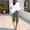 Army Green women cotton linen shorts a1, variant on Cagogo Women Cotton Linen Plus Size Elastic Waist Shorts with Pockets Casual Bermuda Pants Summer Relaxed High Waisted Lounge Beach Trousers, Khaki 3XL