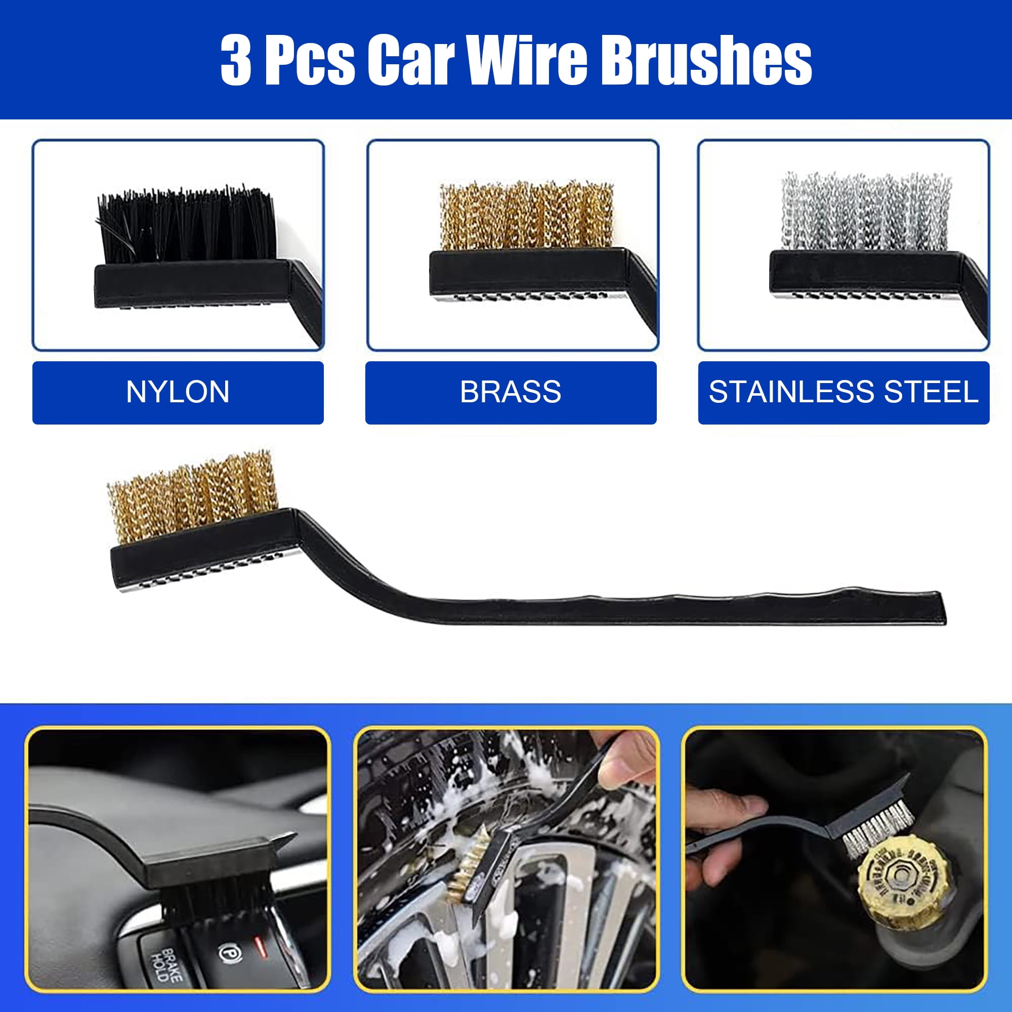 AOMBOO 27Pcs Car Detailing Kit Interior Cleaner, Detailing Brushes Car Cleaning Kit for Wheel, Dashboard, Air Vent
