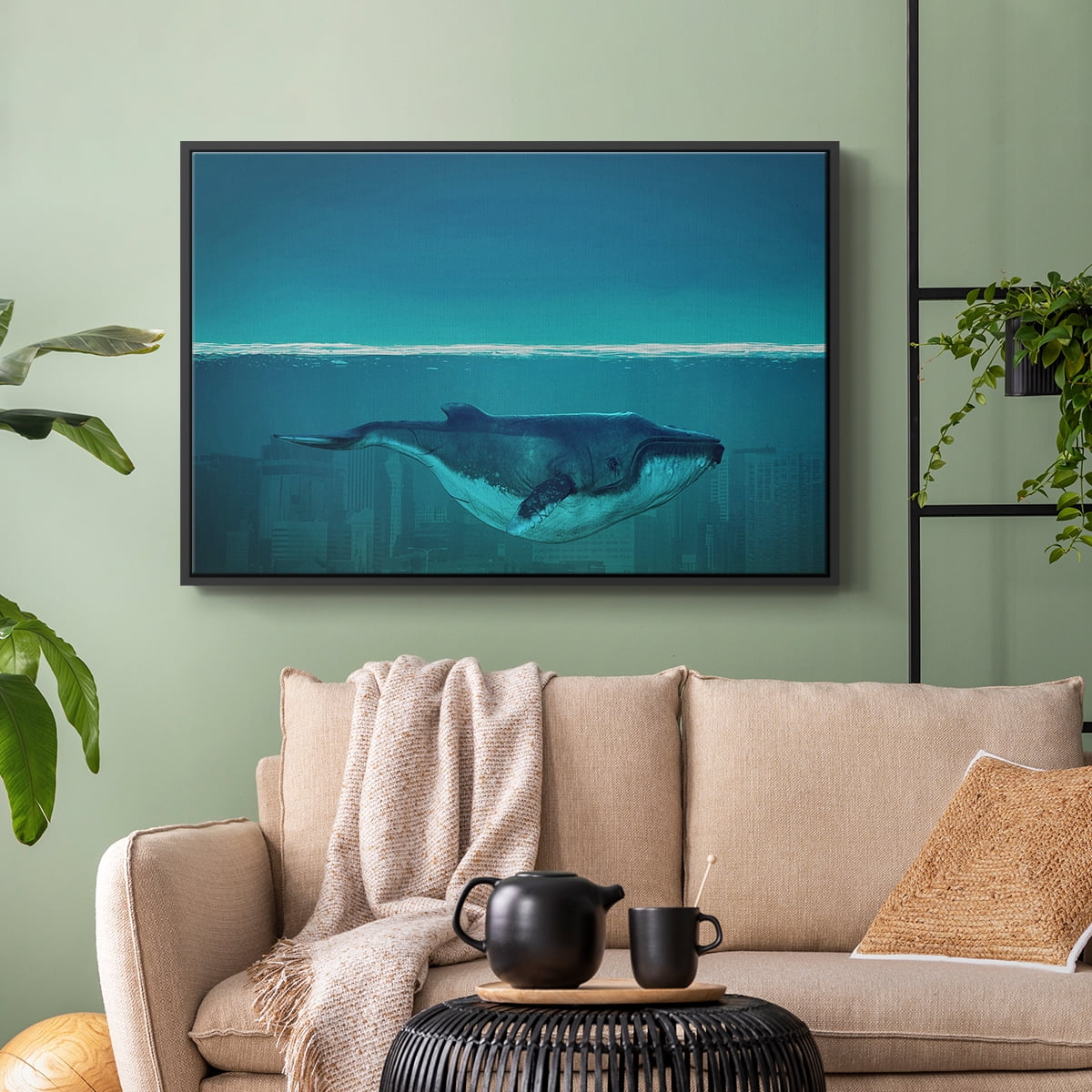 Vintage Landscape-CXVI By Wexford Home Framed in Black Wood Gallery Wrapped Canvas 27 in. x 41 in.