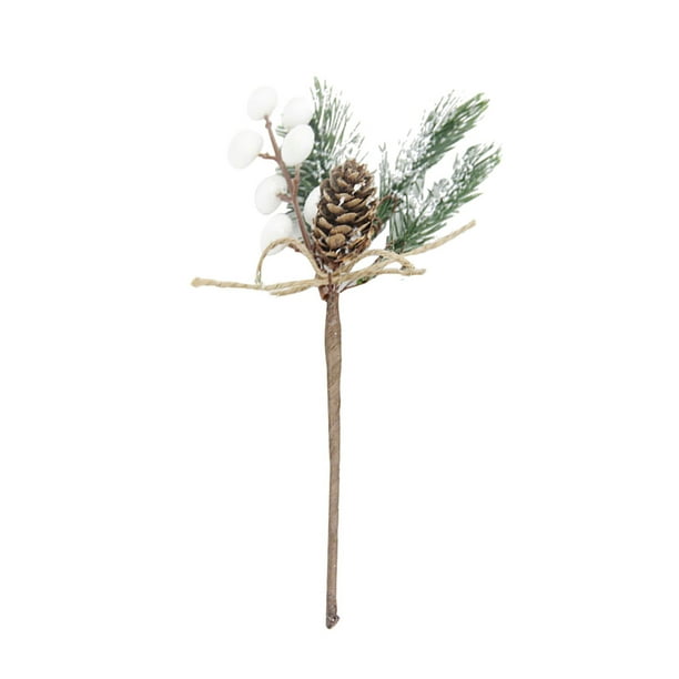Matsuzay Flor rama de pino planta flores artificiales decoración de fondo hecho a mano DIY accesorios de Navidad suministros de decoración del Kits de decoración para fiestas