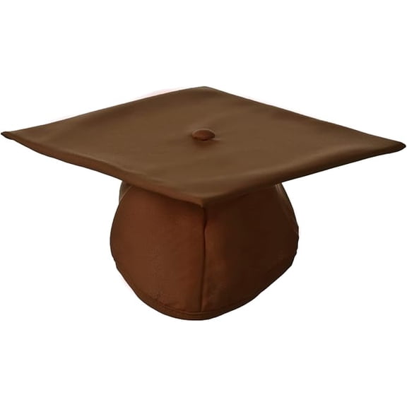 Honors Graduation Academic Cap (Brown, Matte Finish) - Unisex - One Size