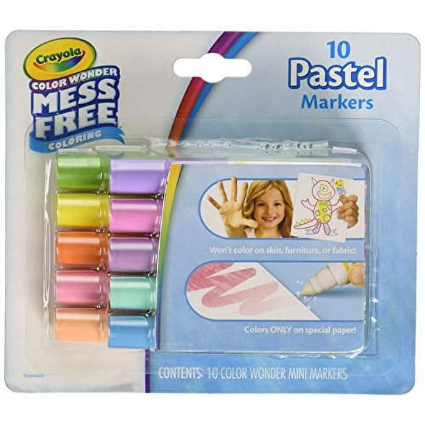 Marcadores Crayola Color Wonder Mess Free 10 colores pastel