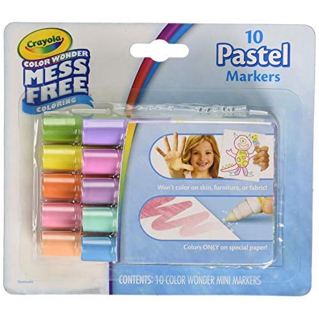 Marcadores Crayola Color Wonder Mess Free 10 colores pastel