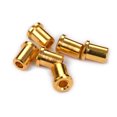 thumbnail image 2 of 6-Pack Gold Straight Barrel Electric Guitar String Ferrules - Metal String-Through-Body Bridge Guide Sleeves with 8.5mm Total Height, 7mm Flange Diameter, 3mm Interior Diameter - Smooth Finish String, 2 of 7