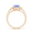 thumbnail image 2 of Angara Natural 2.45 Ct. Tanzanite with Diamond Halo Ring in 14K Rose Gold for Women (Ring Size: 5.5), 2 of 8