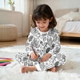 thumbnail image 7 of JAJAHO Boys Girls DIY Doodle Coloring Hand Painted Outfits Carnival Cartoon Print Long Sleeve Top Pants Set For Kids 2-10 Years Home Clothes 2 Piece Stylish Outfit, 7 of 7