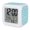 Aqua Blue, White, Cyan, variant on Botanical Rose Bud Digital Alarm Clock for Bedrooms,Smart LED Alarm Clock with 7 Color Changing Night Light,Vintage Slate Blue Floral Leaves Farmhouse Silent Wake Up Clocks for Sleep Study 3.2"x3.2"