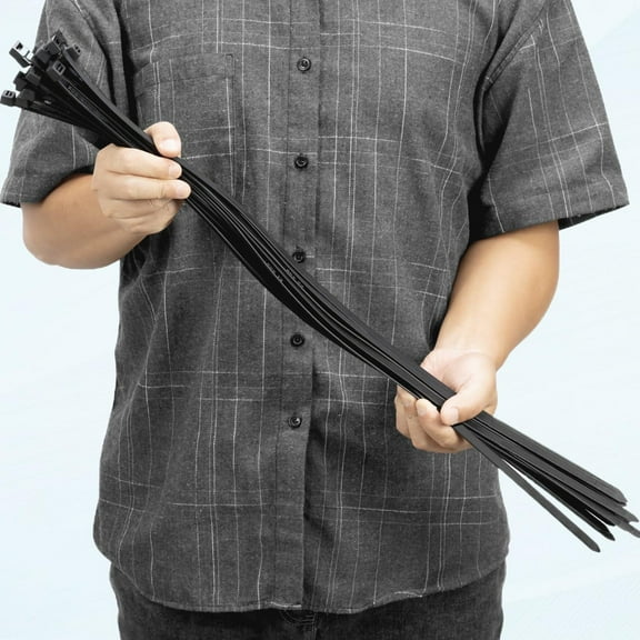 Black Zip Ties 24 Inch Heavy Duty 50 PCS, 250 LBS Ultra Exclusive Strong Plastic Wire Ties, Extra Long Tie Wrap Large Cable Ties, UV Resistant Indoor and Outdoor