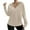 Khaki, variant on Women's Ribbed Half Zip Stand Collar Hoodless Sweater, Autumn Winter Solid Color Knit Pullover Top with Soft Comfort Fabric for Casual Daily Wear, Street Fashion and Versatile Outfits Black L