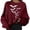 Wine Red, variant on CQXIDFH Under $10 Women Bat Print Halloween Loose Sweater Long Sleeve Soft Pullover Casual Fashion Top for Spooky Style, XL Beige Sweatshirt