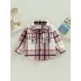thumbnail image 2 of Toddler Flannel Shirt Jacket Plaid Long Sleeve Lapel Button Down Shacket Little Kids Boys Girls Shirts Coats, 2 of 9