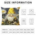 thumbnail image 5 of SHANXI Square Throw Pillow Covers Honey Bee Gnome with Daisy Flower Design Pillow Cases Decorative for Home Bedroom Sofa Pillowcases Standard Size  20x20in, 5 of 5
