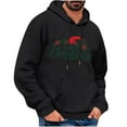 thumbnail image 2 of EchfiProm Hoodies for Men Graphic Pullover Black with Pockets Xmas Hooded Winter Mens Sweatshirt Merry Christmas 2XL, 2 of 4