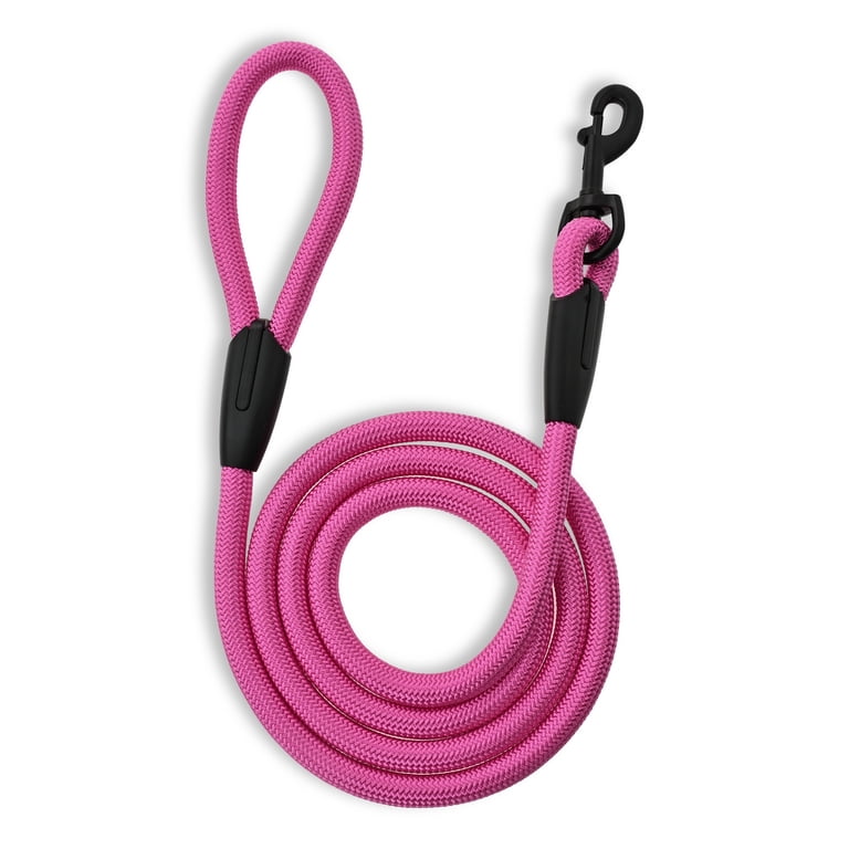 Padded Handle Rope Leash, 6 ft, Pink, Medium/Large photo 2