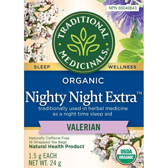 Traditional Medicinals Nighty Night Extra, 16 Wrapped Tea Bags