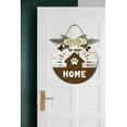 thumbnail image 2 of Eveokoki Welcome To Our Home Front Door Sign Funny Wreaths Hanging Wooden Plaque Decoration Round Rustic Wood Farmhouse Porch Decor for Home Front Door Decor, 11 x 11 Inch, 2 of 5