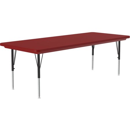 UrbanPro 30 W x 72 D Blow-Molded Plastic Resin Top Activity Table in Red