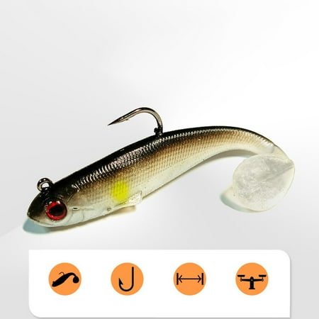 1/5Pcs Slow Sinking Bass Fishing Lure Bass Trout Crappie Fishing Gifts For Men 5#