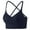 Black, variant on Jelly Bras for Women Full Coverage No Underwire Sports Bra Fixed Cups Smooth Racerback Plunge Neck Bralette for Yoga Leisure Beige L