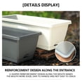 thumbnail image 3 of SUTENGDA Vegetables Planting Pot - 17 inch Rectangular Plastic Planting Pot with Drainage and Tray Lazy Pot Breathable Sturdy Self Watering Pots Flowers Planters Box for Balcony Windowill, 3 of 7