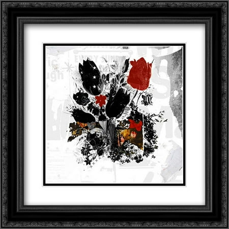 Ensemble 2x Matted 20x20 Black Ornate Framed Art Print by Albers, Teis