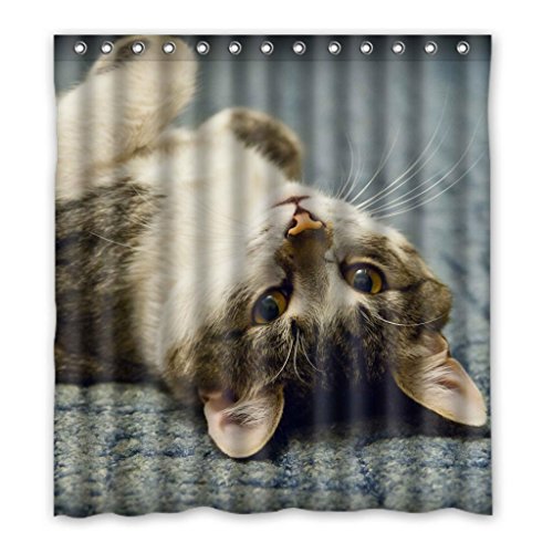 ABPHQTO Animal Pet The Carpet Cute Cats Cortina de ducha Cortina de ducha impermeable 160x180 cm