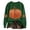S02-Dark Green, variant on Sweatshirt for Women Oversized Vintage Pumpkin Spice Letter Graphic Crew Neck Long Sleeve Fall Casual Halloween Loose Pullover Tops Beige L