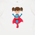 thumbnail image 4 of Inktastic Superhero Girl, Cute Girl, Brown Hair, Red Cape Girls Baby T-Shirt, 4 of 5