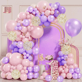 thumbnail image 1 of Globo Decoración Cumpleaños Guirnalda De Globos Mariposa, Morado/Rosa, 1 of 5