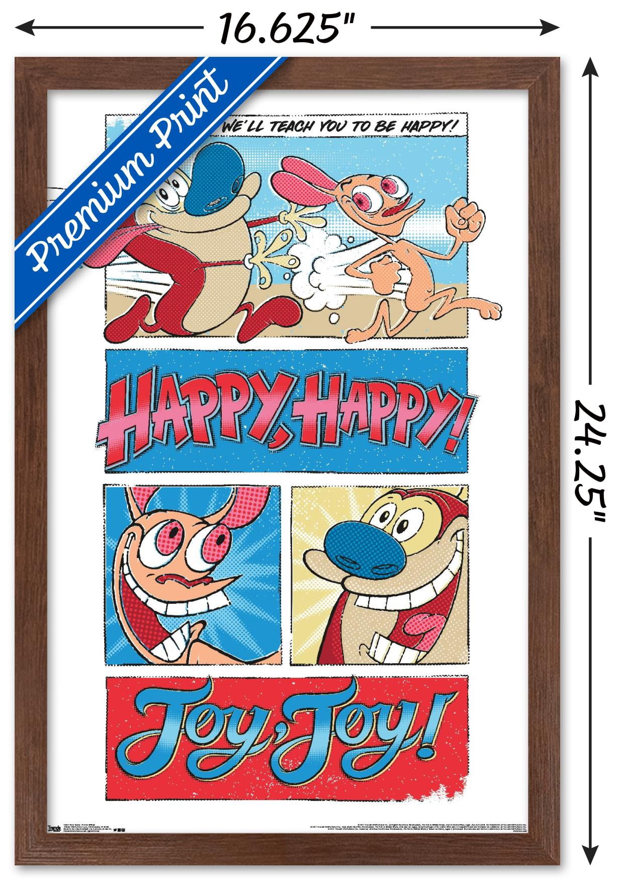Nickelodeon Ren And Stimpy Wall Poster, 14.725" x 22.375", Framed
