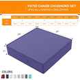 thumbnail image 5 of 24 x 24 x5" Outdoor Chair Cushions Set of 2, Waterproof Outdoor Seat Cushions for Patio Furniture, Patio Chair Cushions with Handle and Ties, Square Outdoor Chair Pads,, 5 of 7