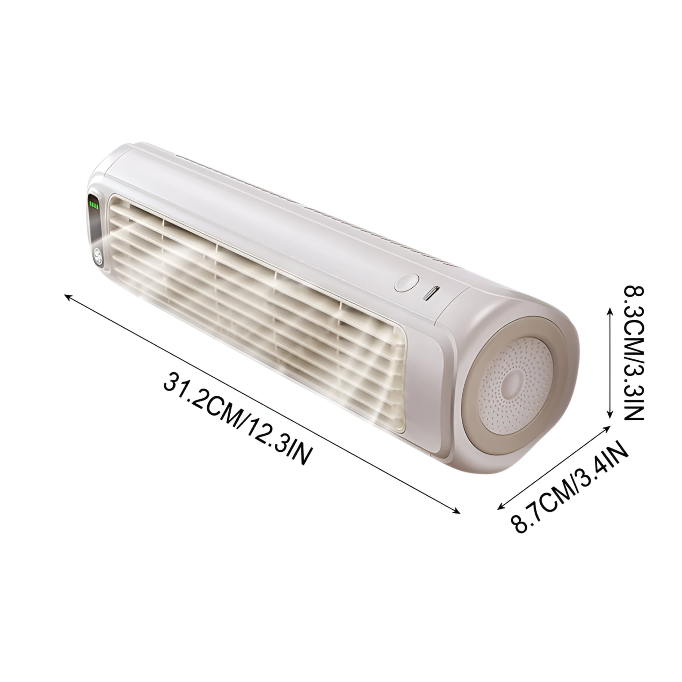 HIBIBUD 2026 New Powerful Quiet Tower Fan Usb Portable High Battery 2000Mah 3 Speed Strong Wind Silent Office Desktop Wall Mounted Kitchen Home Bedroom Cooling Fan 12H Runtime Plastic White