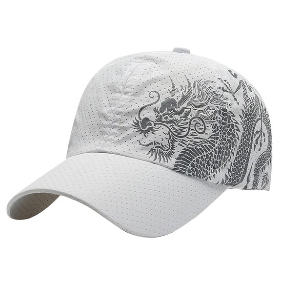Quick Drying Comfy Dragon Print Outdoor Sunshade Baseball Hat
